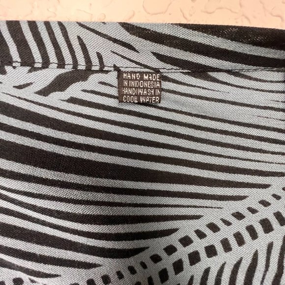 BOHO Womens Black White Long Maxi Striped Print Tie Halter Neck Dress - Picture 4 of 8